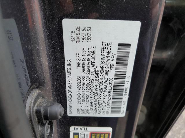 Photo 9 VIN: 5J6RW2H83HL003300 - HONDA CR-V EXL 