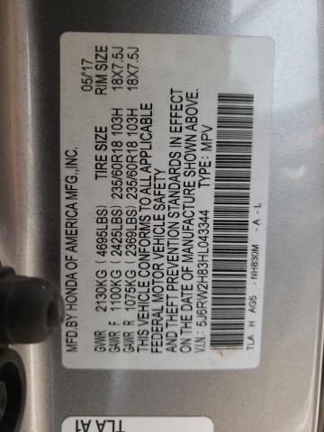 Photo 9 VIN: 5J6RW2H83HL043344 - HONDA CR-V EXL 