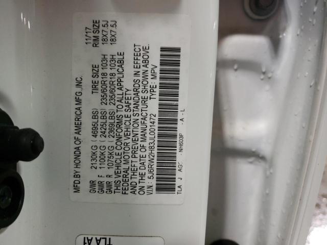 Photo 12 VIN: 5J6RW2H83JL001472 - HONDA CRV 