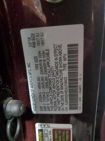 Photo 12 VIN: 5J6RW2H83JL018403 - HONDA CR-V EXL 