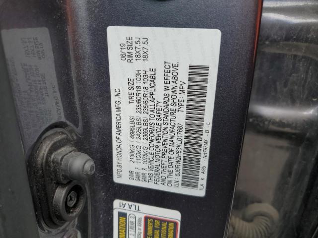 Photo 13 VIN: 5J6RW2H83KL017687 - HONDA CR-V EXL 