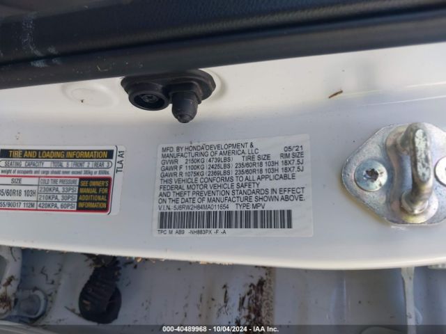 Photo 8 VIN: 5J6RW2H84MA011654 - HONDA CR-V 