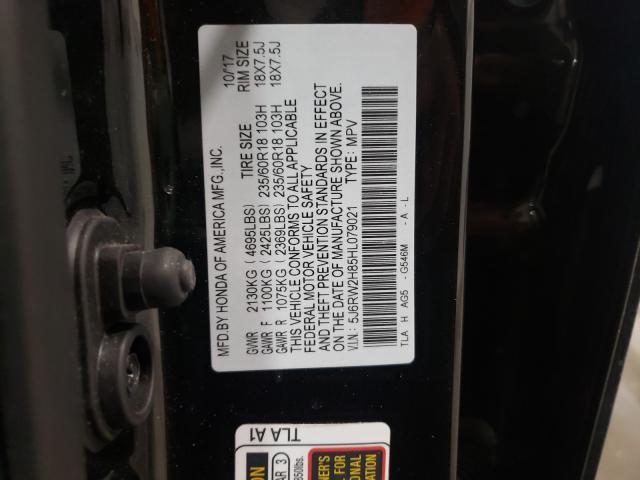 Photo 9 VIN: 5J6RW2H85HL079021 - HONDA CR-V EXL 