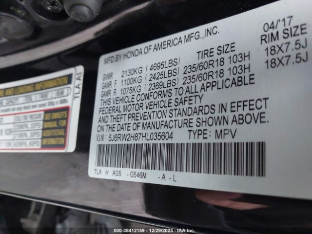 Photo 8 VIN: 5J6RW2H87HL035604 - HONDA CR-V 