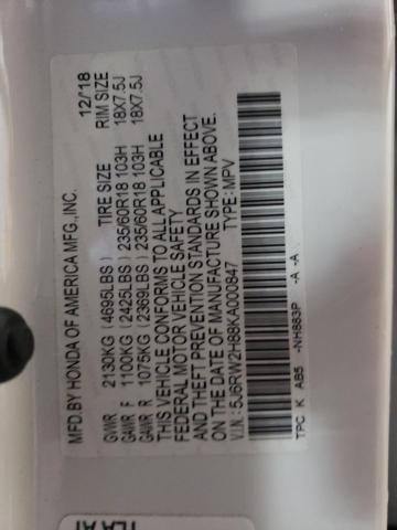 Photo 12 VIN: 5J6RW2H88KA000847 - HONDA CR-V EXL 