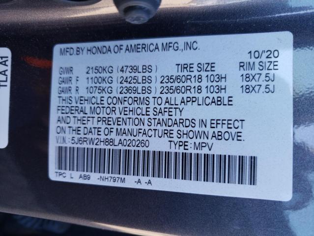 Photo 9 VIN: 5J6RW2H88LA020260 - HONDA CR-V EXL 