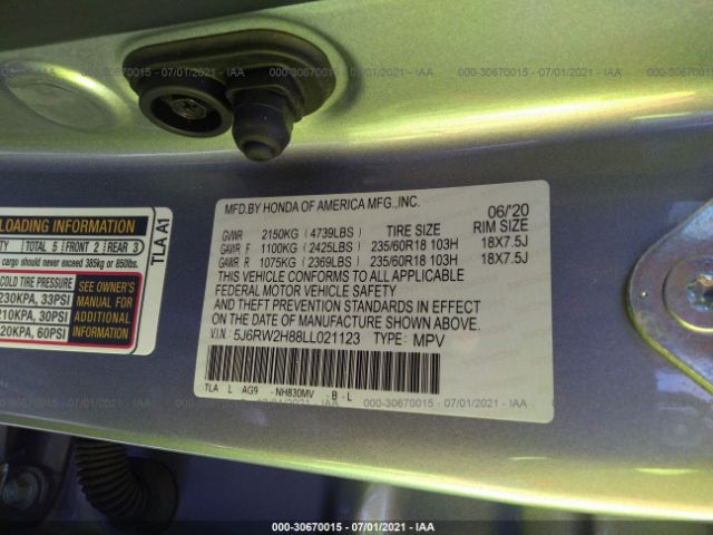 Photo 8 VIN: 5J6RW2H88LL021123 - HONDA CR-V 