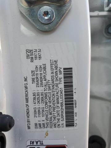 Photo 12 VIN: 5J6RW2H88LL033451 - HONDA CR-V EXL 