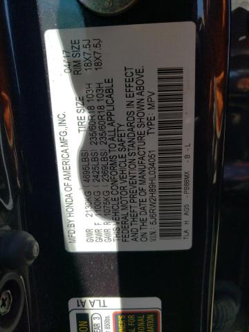 Photo 11 VIN: 5J6RW2H89HL034051 - HONDA CRV 