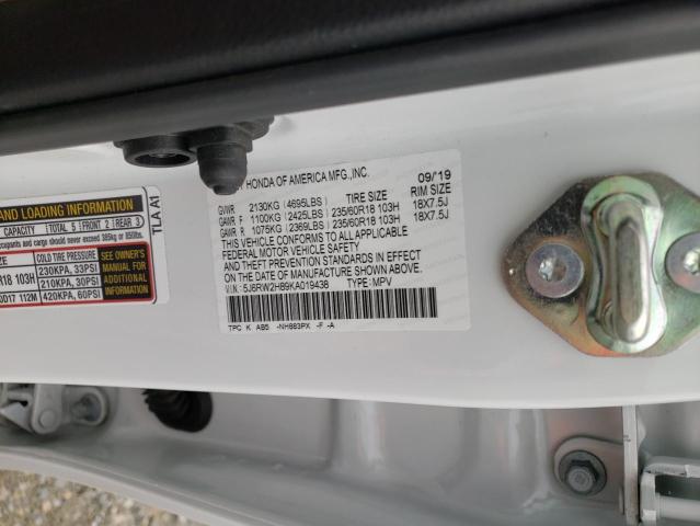 Photo 9 VIN: 5J6RW2H89KA019438 - HONDA CR-V EXL 