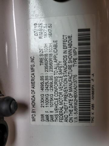 Photo 12 VIN: 5J6RW2H8XKA013776 - HONDA CR-V EXL 