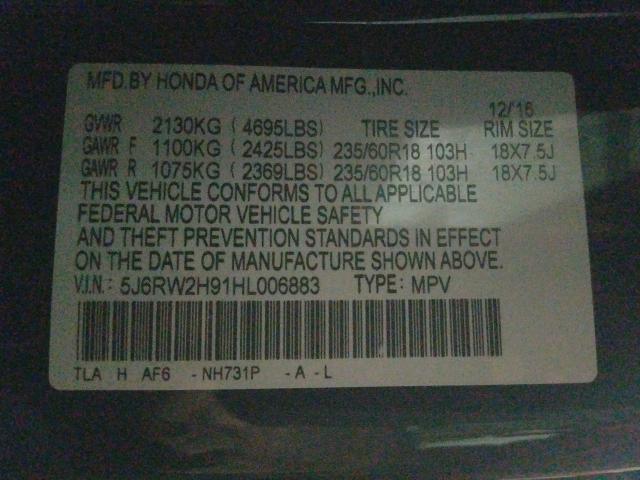 Photo 9 VIN: 5J6RW2H91HL006883 - HONDA CR-V TOURI 