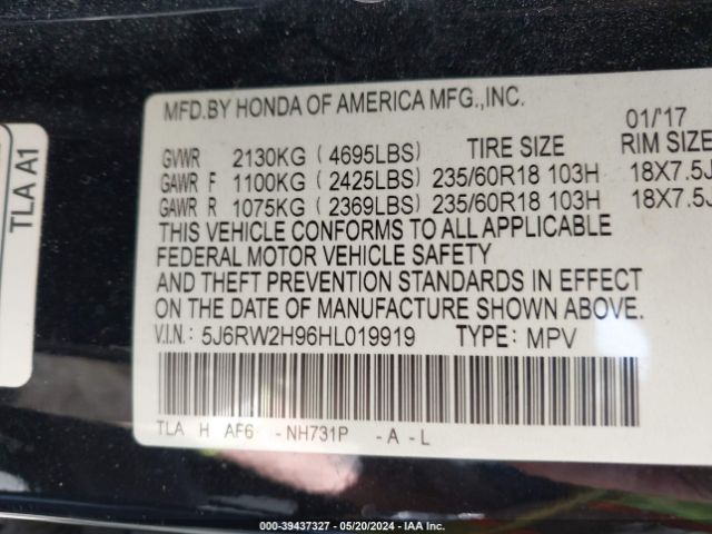 Photo 8 VIN: 5J6RW2H96HL019919 - HONDA CR-V 