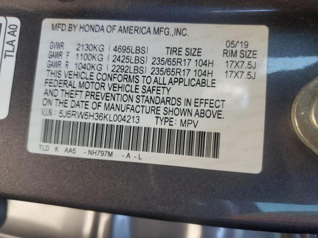 Photo 11 VIN: 5J6RW5H36KL004213 - HONDA CRV 