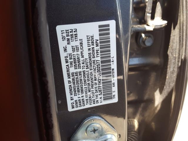 Photo 9 VIN: 5J6TF1H31CL002577 - HONDA CROSSTOUR 