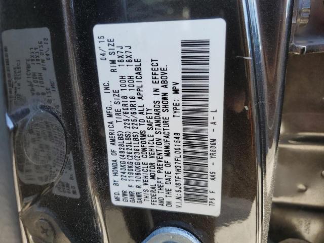 Photo 11 VIN: 5J6TF1H37FL001549 - HONDA CROSSTOUR 