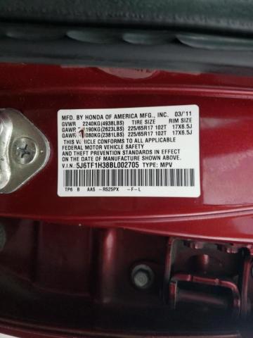 Photo 9 VIN: 5J6TF1H38BL002705 - HONDA ACCORD CRO 