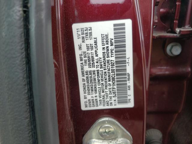 Photo 9 VIN: 5J6TF1H38CL001927 - HONDA CROSSTOUR 