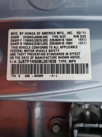 Photo 9 VIN: 5J6TF1H50BL001839 - HONDA ACCORD CRO 