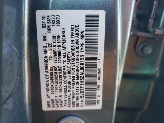 Photo 11 VIN: 5J6TF1H52AL008158 - HONDA ACCORD CRO 