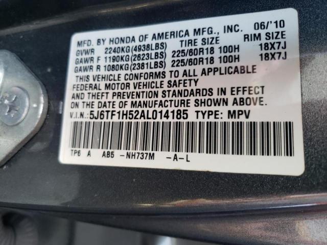 Photo 9 VIN: 5J6TF1H52AL014185 - HONDA CROSSTOUR 