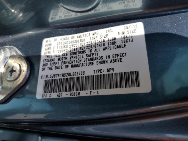 Photo 11 VIN: 5J6TF1H52DL002705 - HONDA CROSSTOUR 