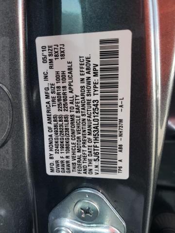 Photo 12 VIN: 5J6TF1H53AL012543 - HONDA ACCORD CRO 