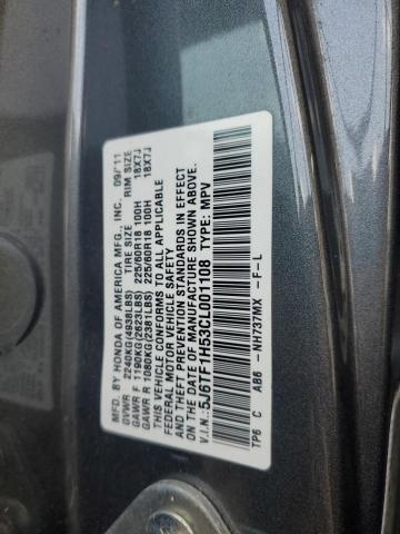 Photo 11 VIN: 5J6TF1H53CL001108 - HONDA CROSSTOUR 