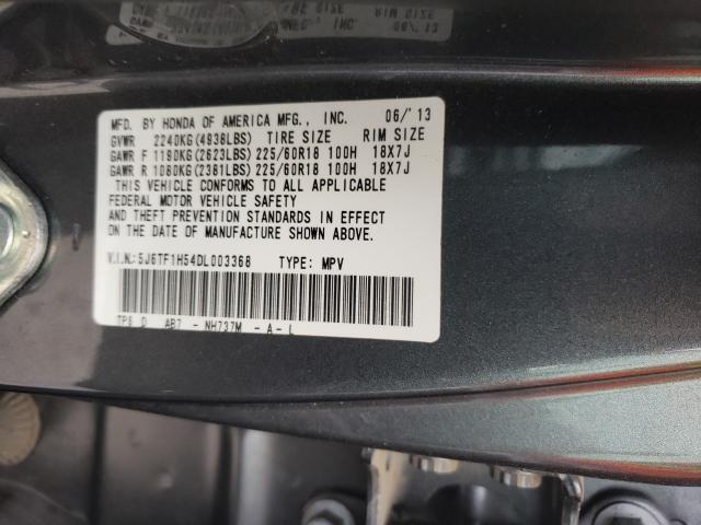 Photo 9 VIN: 5J6TF1H54DL003368 - HONDA CROSSTOUR 