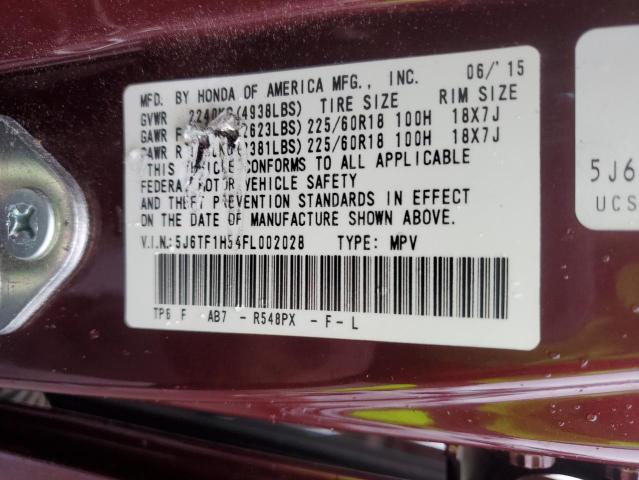 Photo 11 VIN: 5J6TF1H54FL002028 - HONDA CROSSTOUR 