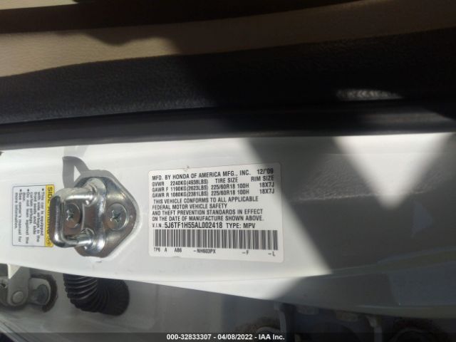 Photo 8 VIN: 5J6TF1H55AL002418 - HONDA ACCORD CROSSTOUR 