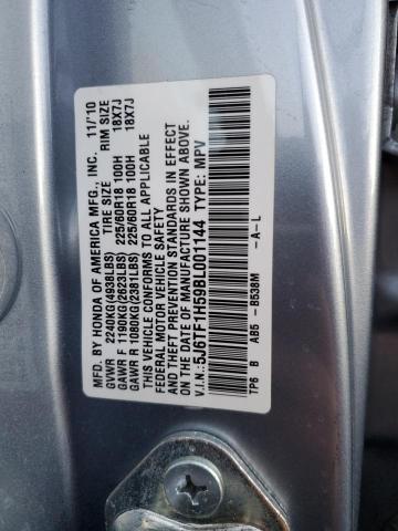 Photo 11 VIN: 5J6TF1H59BL001144 - HONDA ACCORD CRO 