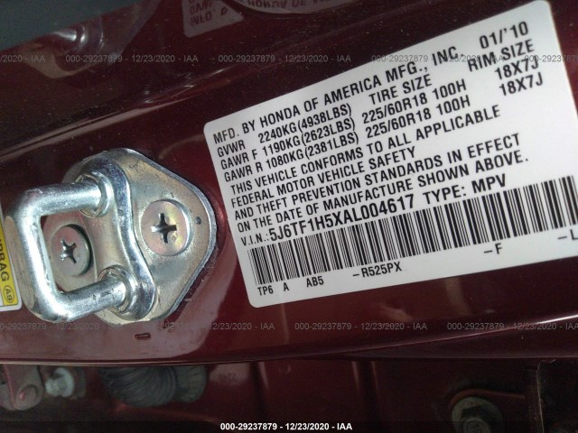 Photo 8 VIN: 5J6TF1H5XAL004617 - HONDA ACCORD CROSSTOUR 