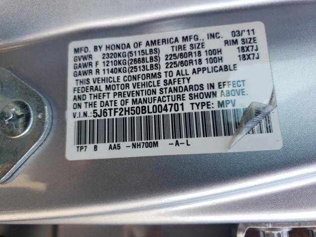 Photo 9 VIN: 5J6TF2H50BL004701 - HONDA ACCORD CRO 