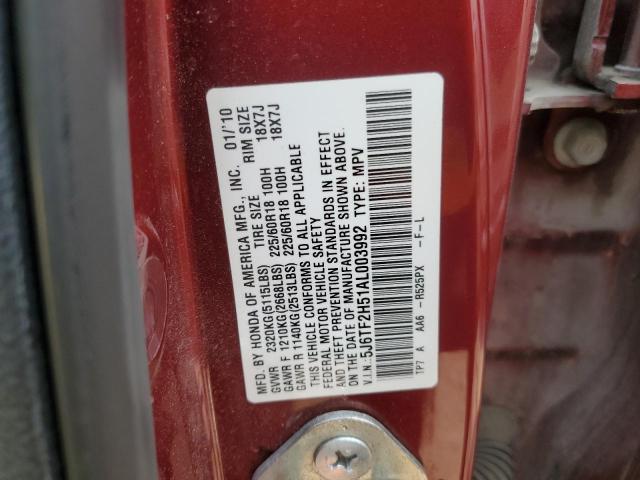 Photo 12 VIN: 5J6TF2H51AL003992 - HONDA ACCORD 