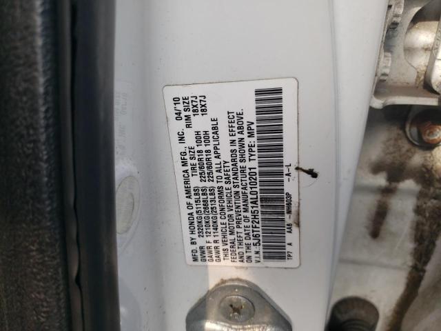 Photo 11 VIN: 5J6TF2H51AL010201 - HONDA ACCORD 