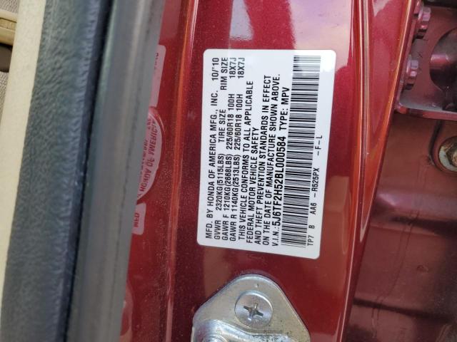 Photo 12 VIN: 5J6TF2H52BL000584 - HONDA ACCORD 