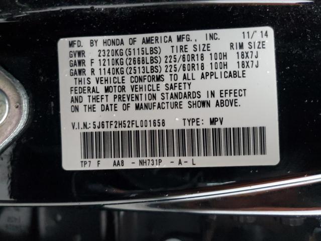 Photo 11 VIN: 5J6TF2H52FL001658 - HONDA CROSSTOUR 