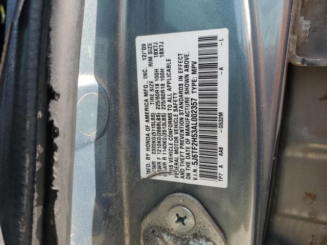 Photo 11 VIN: 5J6TF2H53AL002357 - HONDA ACCORD CRO 