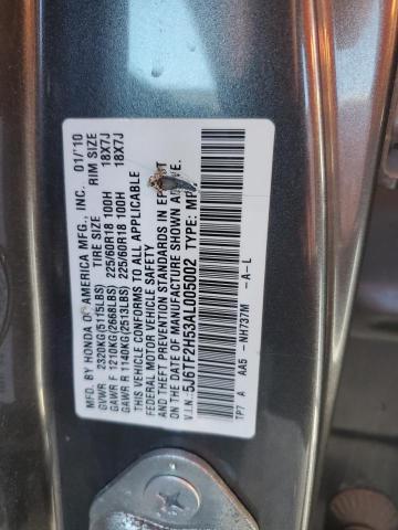 Photo 12 VIN: 5J6TF2H53AL005002 - HONDA ACCORD CRO 