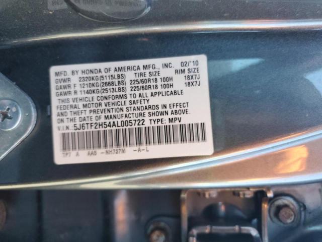 Photo 9 VIN: 5J6TF2H54AL005722 - HONDA ACCORD CRO 