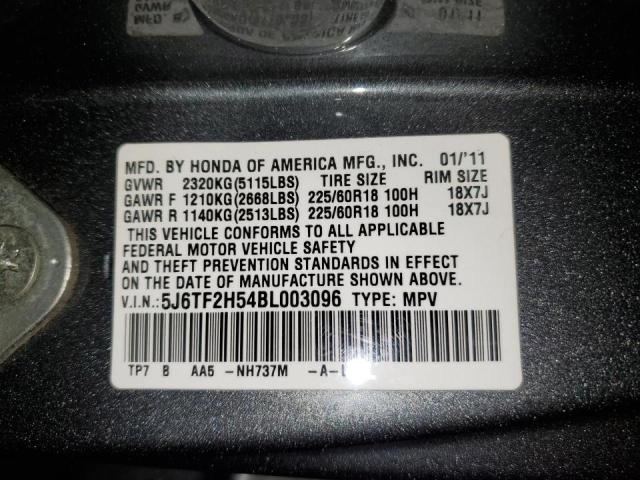 Photo 11 VIN: 5J6TF2H54BL003096 - HONDA ACCORD CRO 