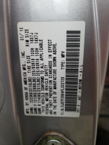 Photo 11 VIN: 5J6TF2H54FL002729 - HONDA CROSSTOUR 