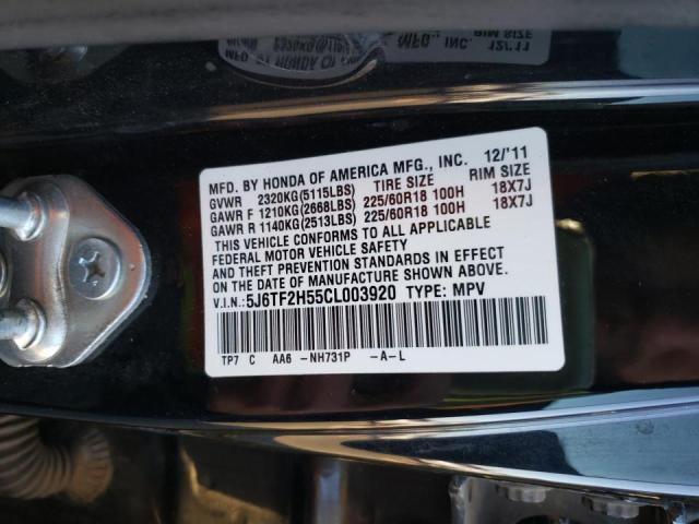 Photo 9 VIN: 5J6TF2H55CL003920 - HONDA CROSSTOUR 