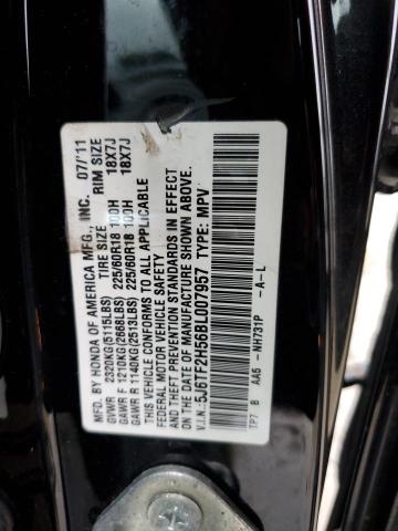 Photo 11 VIN: 5J6TF2H56BL007957 - HONDA ACCORD CROSSTOUR 