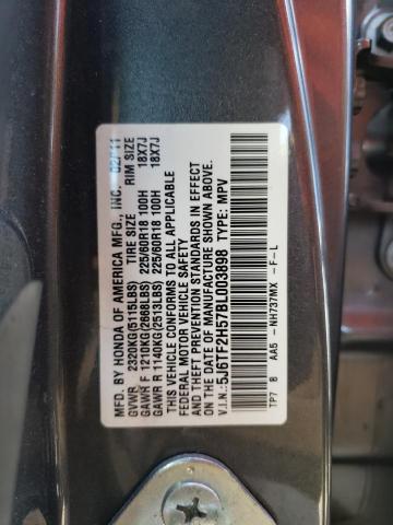 Photo 12 VIN: 5J6TF2H57BL003898 - HONDA ACCORD CRO 