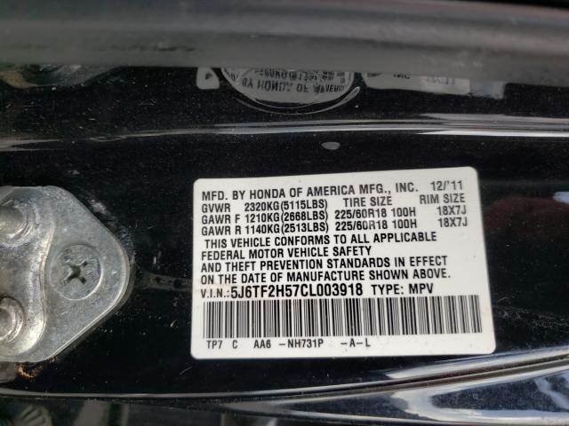 Photo 9 VIN: 5J6TF2H57CL003918 - HONDA CROSSTOUR 