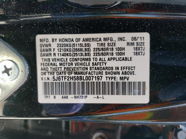 Photo 11 VIN: 5J6TF2H58BL007197 - HONDA ACCORD CRO 