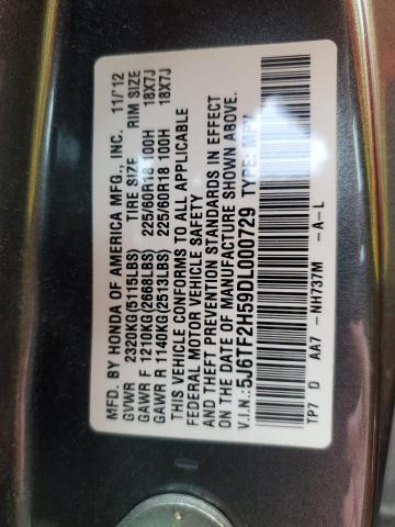 Photo 11 VIN: 5J6TF2H59DL000729 - HONDA CROSSTOUR 