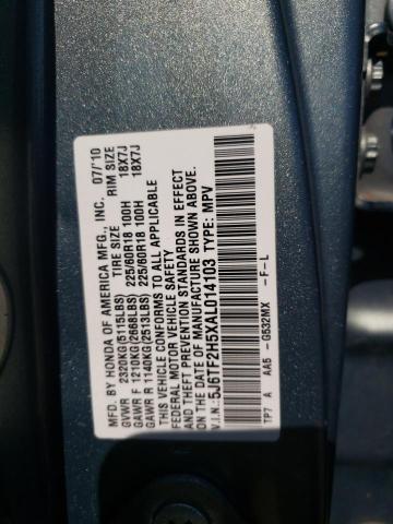 Photo 9 VIN: 5J6TF2H5XAL014103 - HONDA ACCORD CRO 